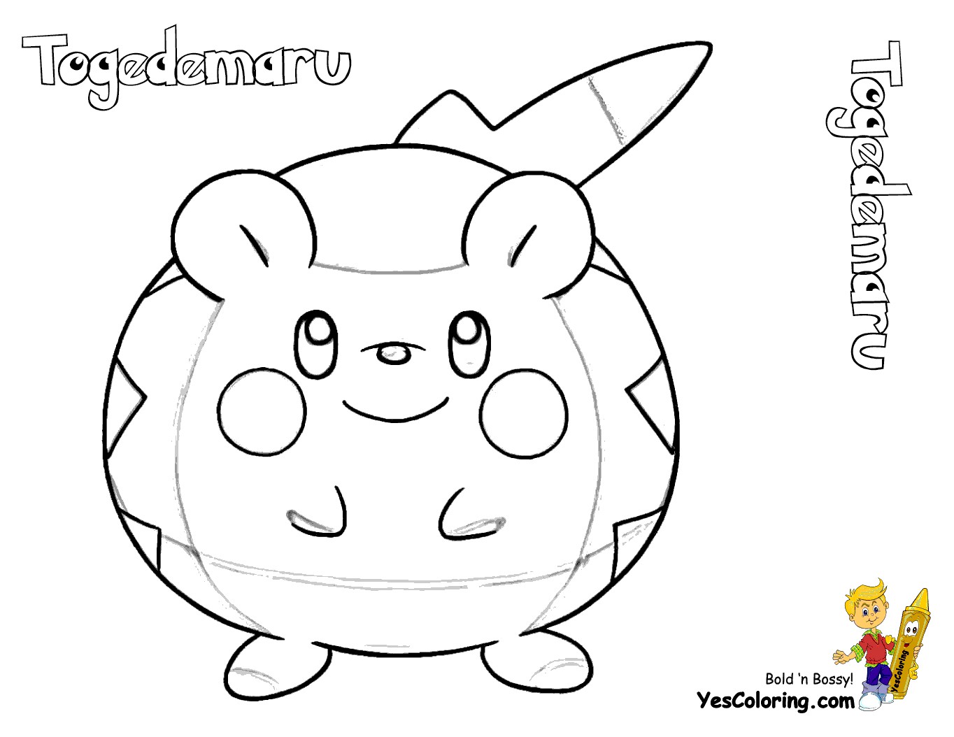 Pokemon Coloring Pages togedemaru