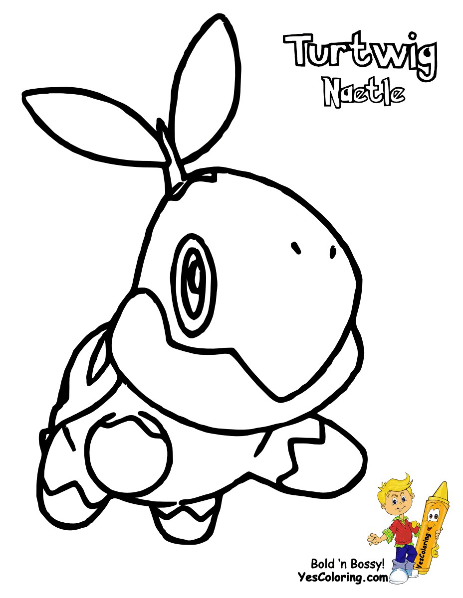 Pokemon Coloring Pages Turtwig