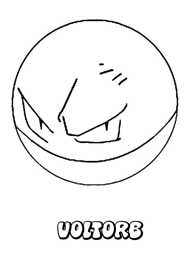 Pokemon Coloring Pages Voltorb Wallpaper