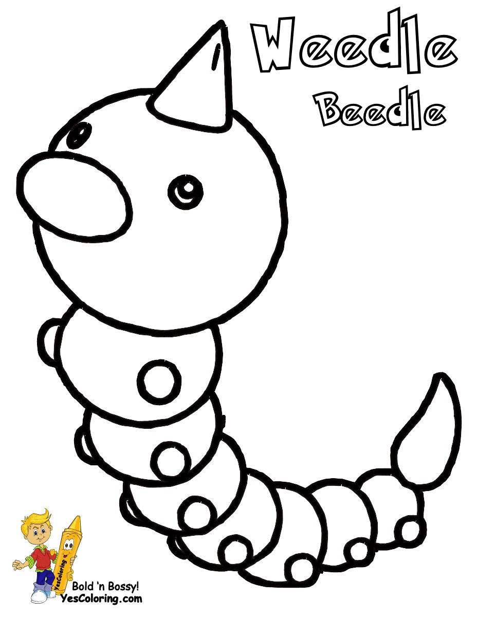 Pokemon Coloring Pages Weedle Wallpaper