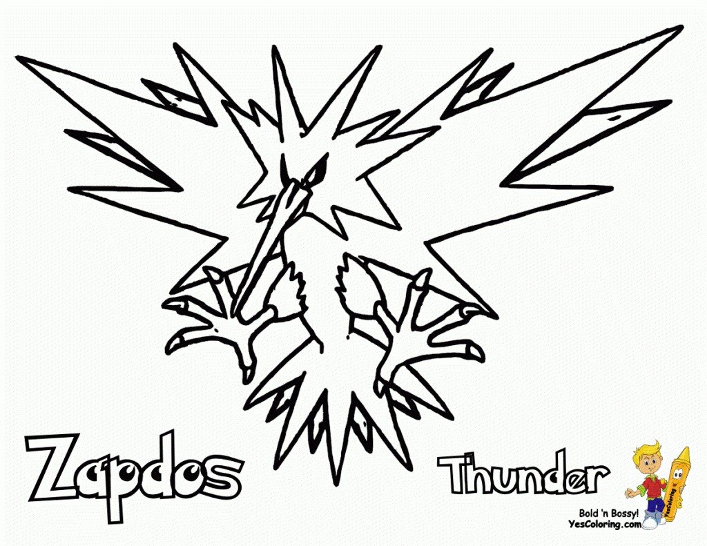 Pokemon Coloring Pages Zapdos Wallpaper