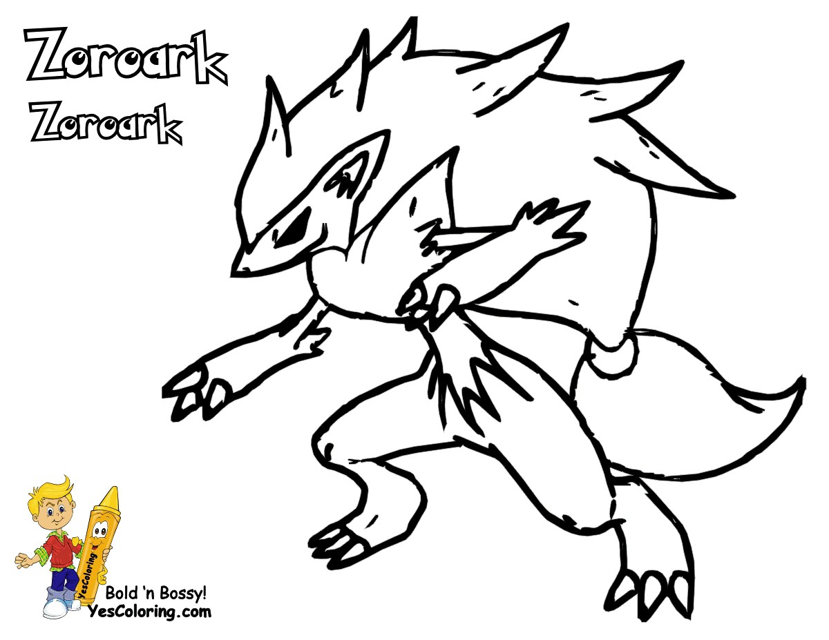 Pokemon Coloring Pages Zoroark  BubaKids.com