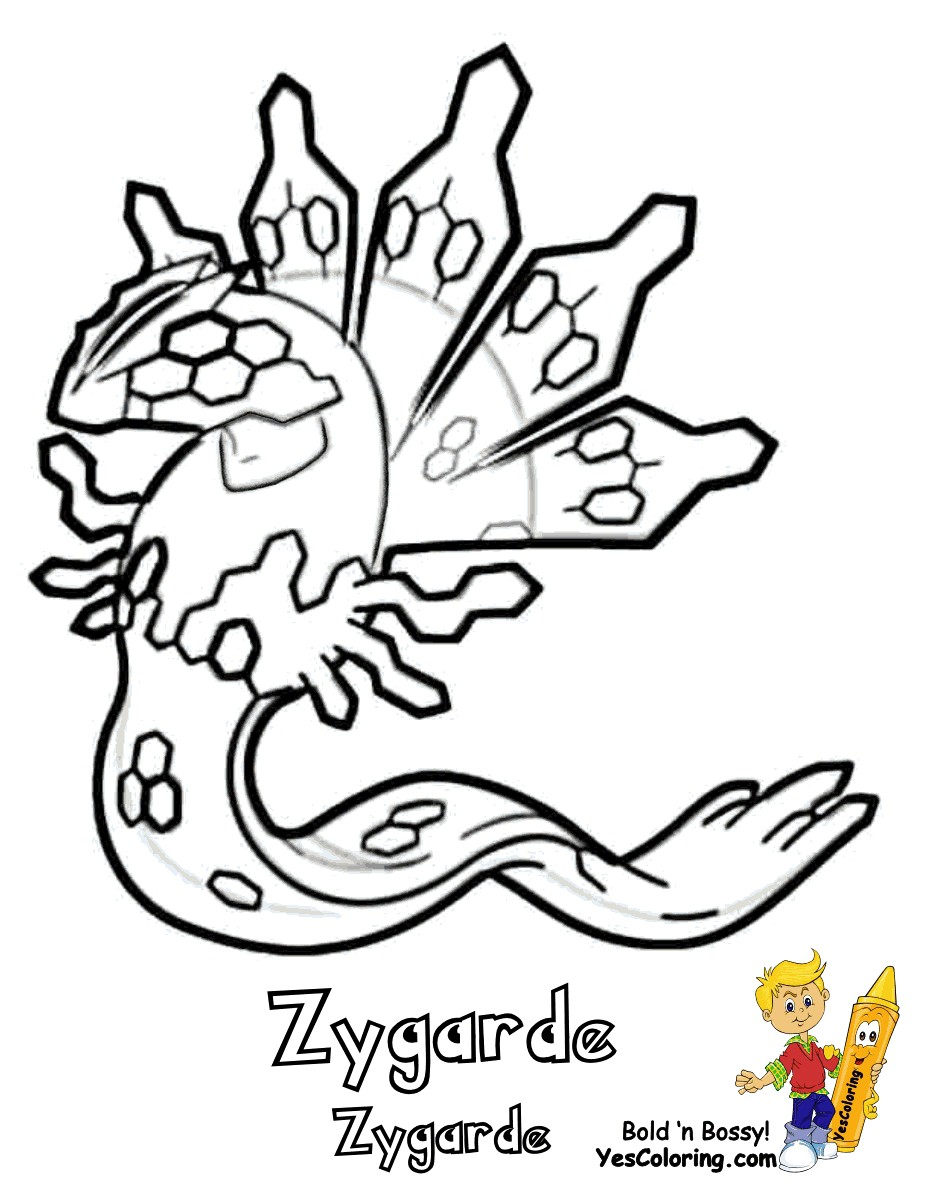 Pokemon Coloring Pages Zygarde Wallpaper