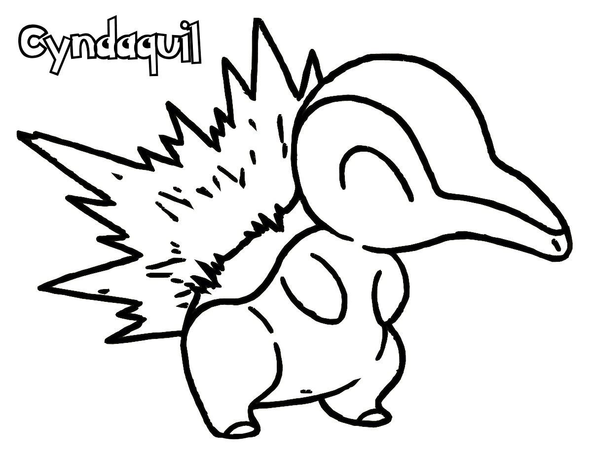 Pokemon Cyndaquil Coloring Pages