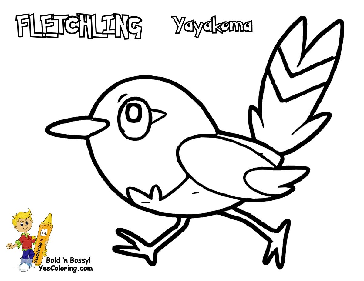 Pokemon Fletchling Coloring Pages