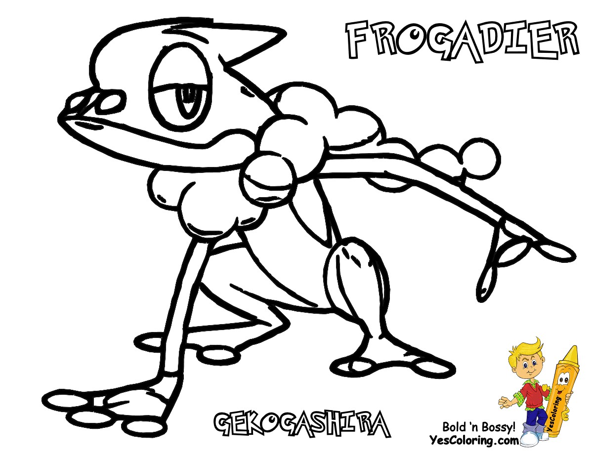 Pokemon Frogadier Coloring Pages Wallpaper