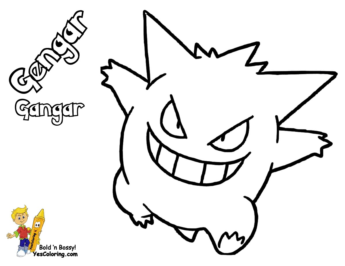 Pokemon Gengar Coloring Pages