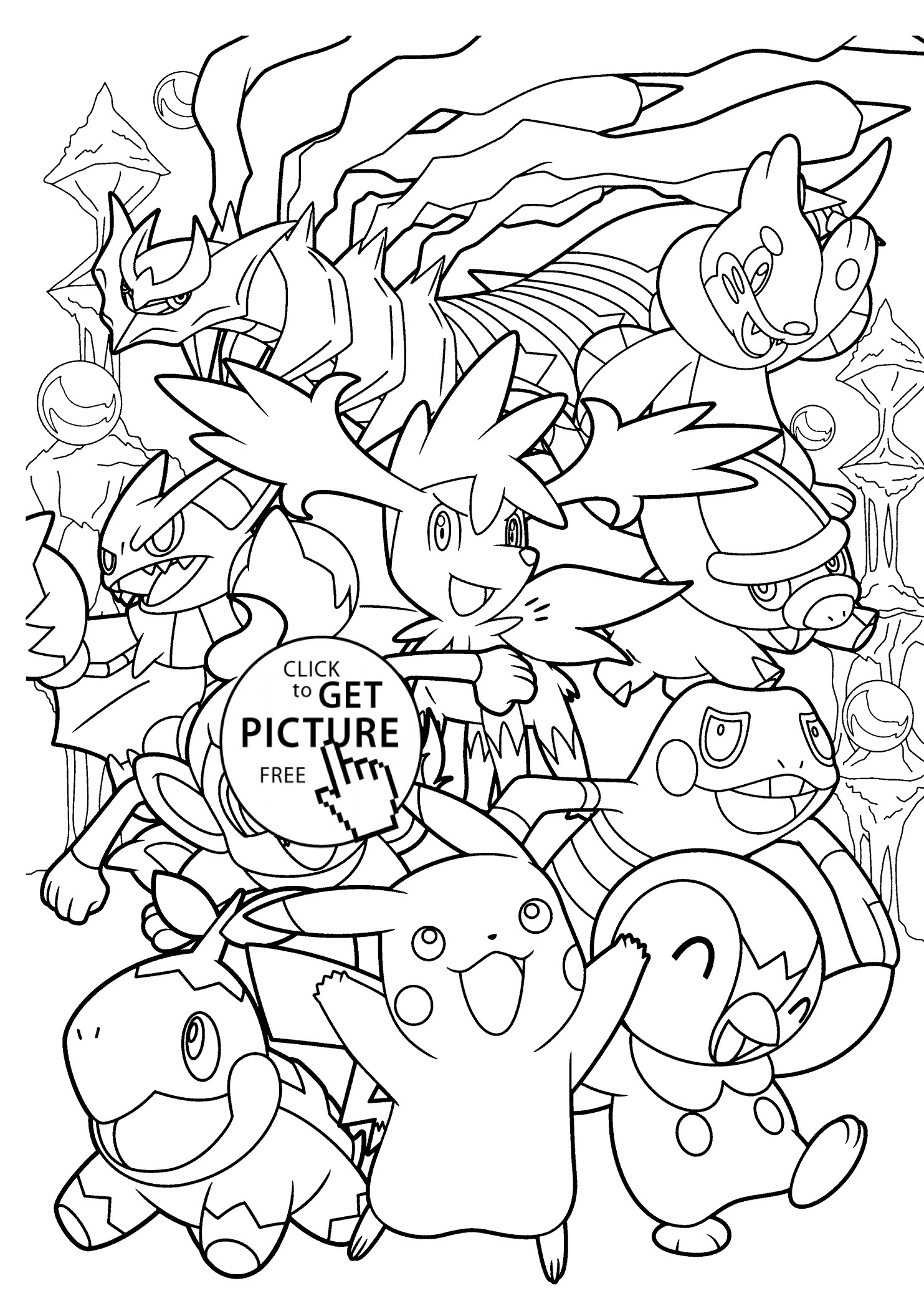Pokemon Hard Coloring Pages Wallpaper