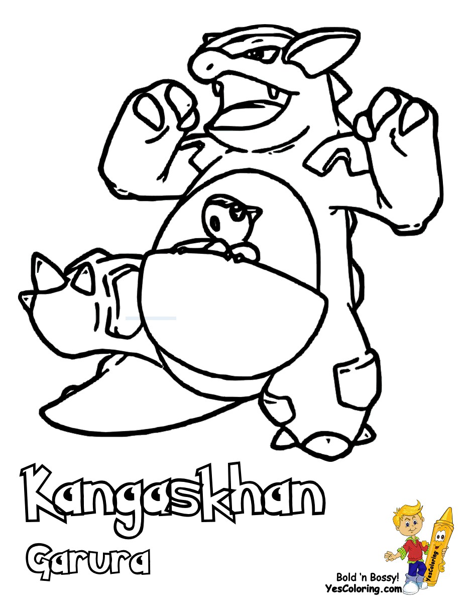 Pokemon Kangaskhan Coloring Pages Wallpaper