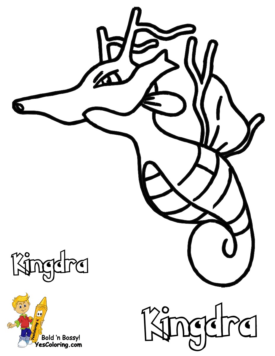 Pokemon Kingdra Coloring Pages