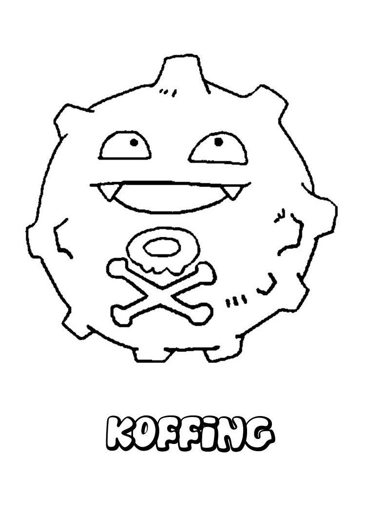 Pokemon Koffing Coloring Pages Wallpaper