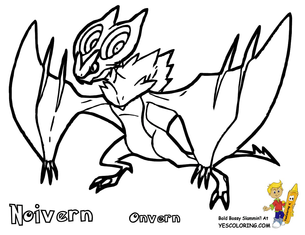 Pokemon Noivern Coloring Pages Wallpaper