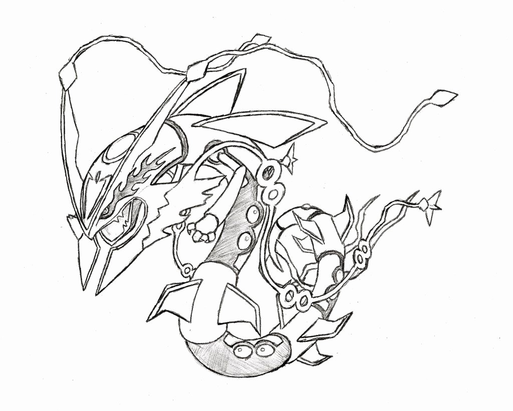 Pokemon Rayquaza Coloring Pages Wallpaper