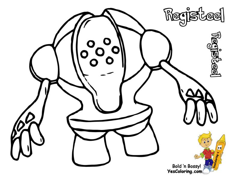 Pokemon Registeel Coloring Pages | BubaKids.com