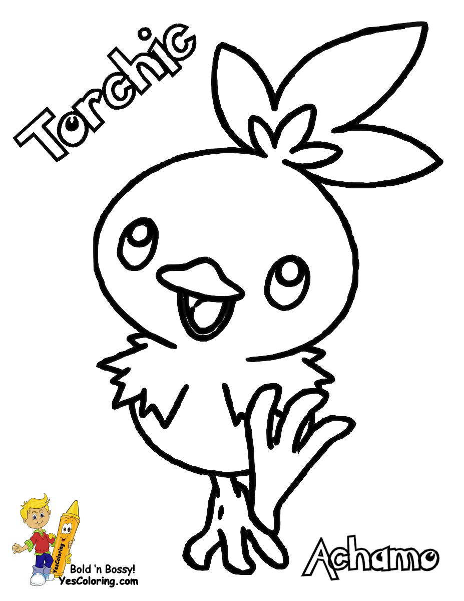 Pokemon torchic Coloring Pages