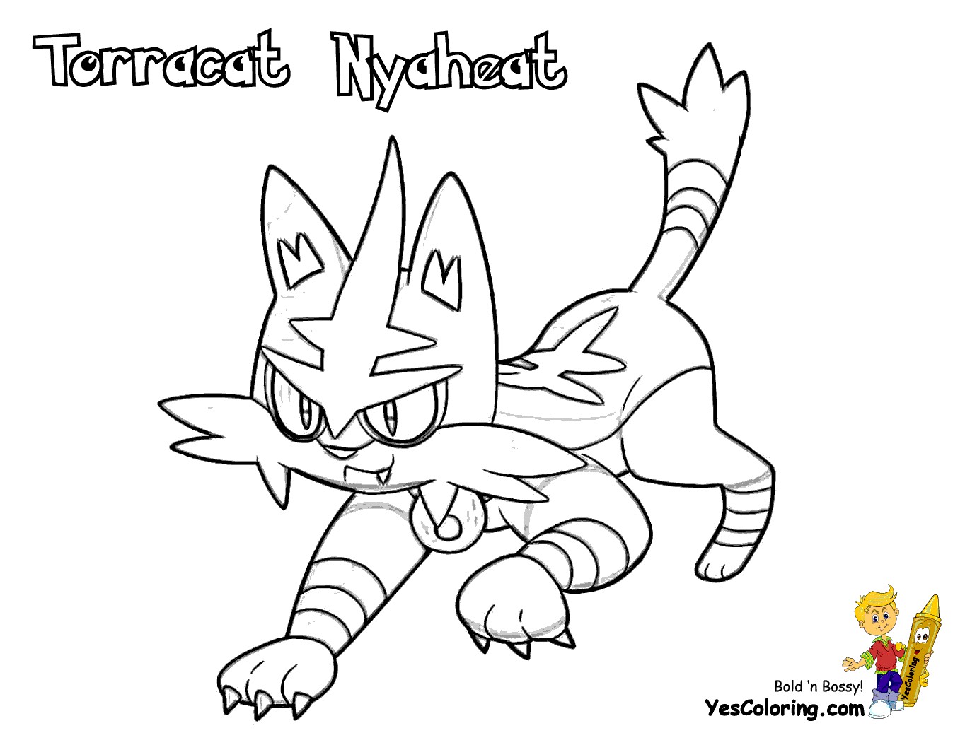 Pokemon torracat Coloring Pages