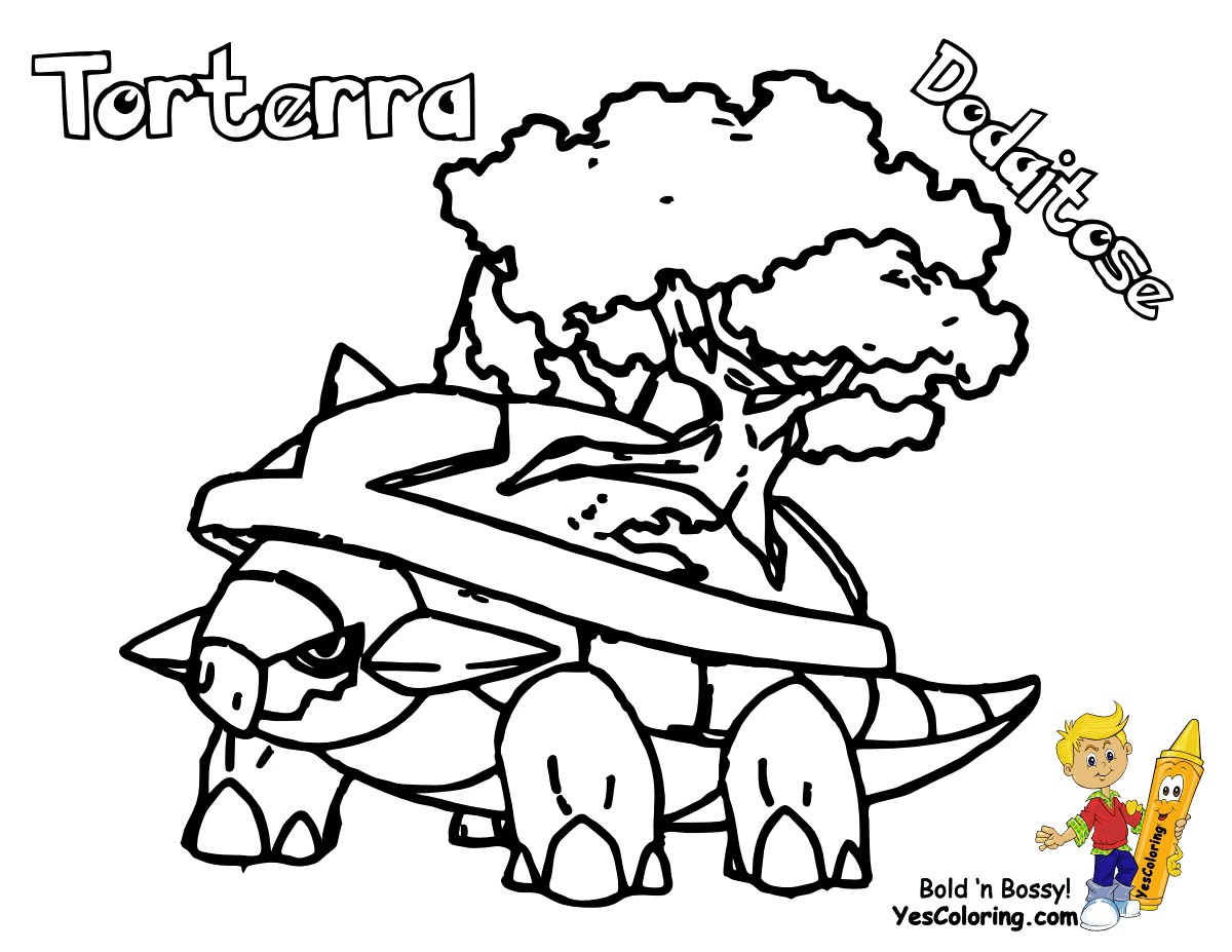 Pokemon torterra Coloring Pages Wallpaper