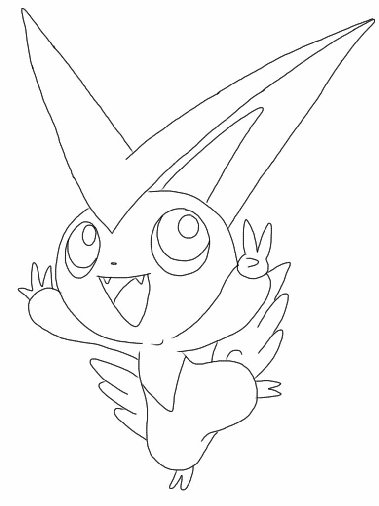 Pokemon Victini Coloring Pages Wallpaper