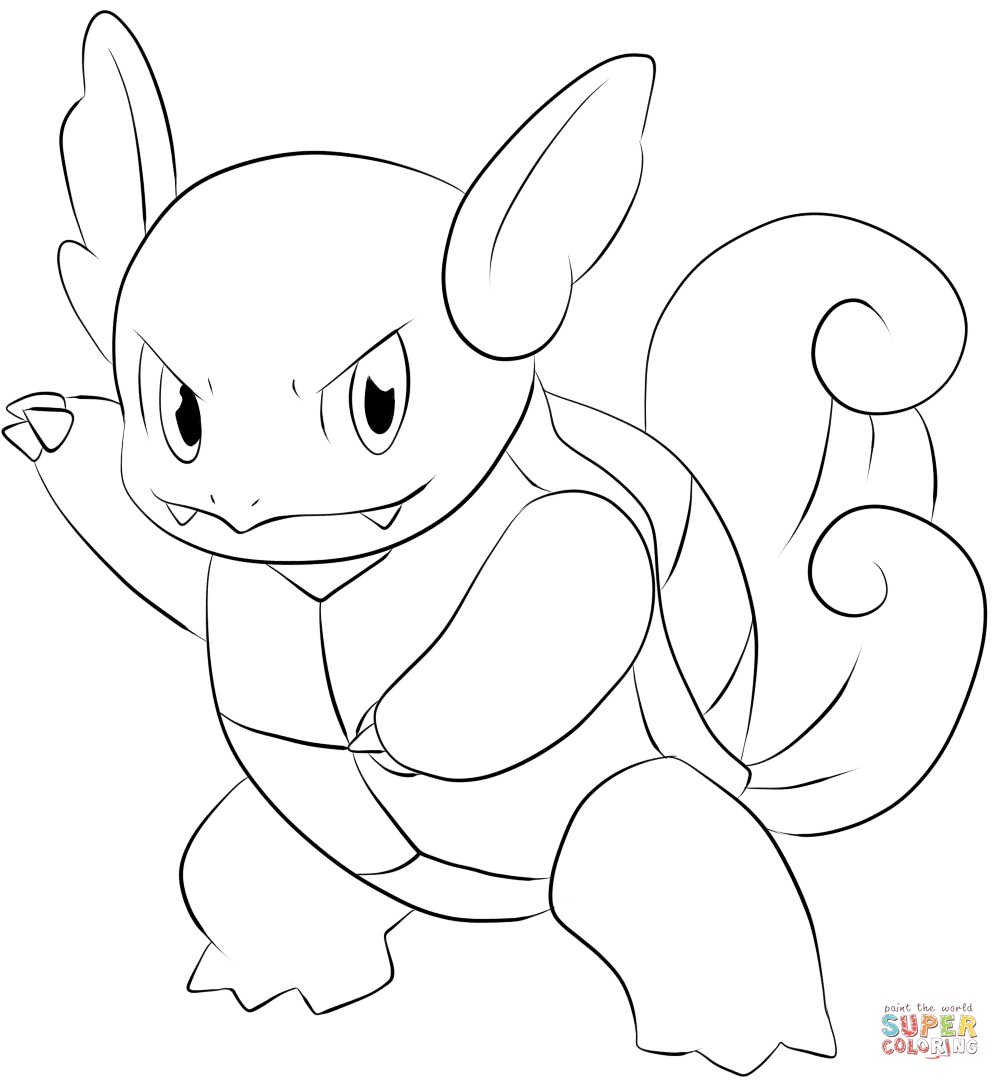 Pokemon Wartortle Coloring Pages Wallpaper