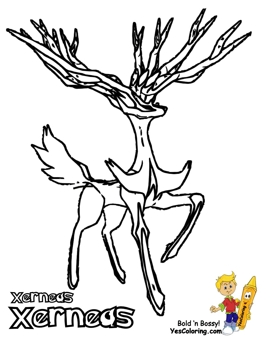 Pokemon Xerneas Coloring Pages Wallpaper