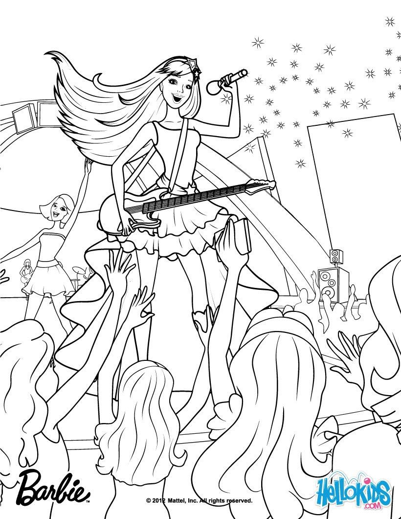 Popstar Coloring Pages