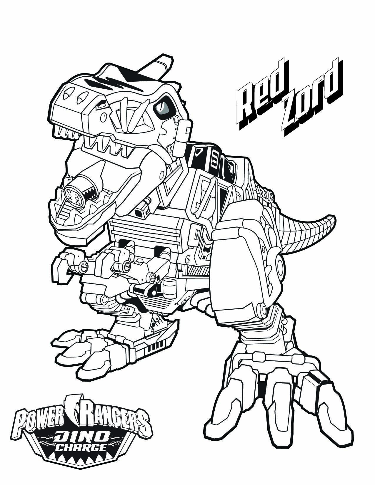 Power Ranger T Rex Coloring Page