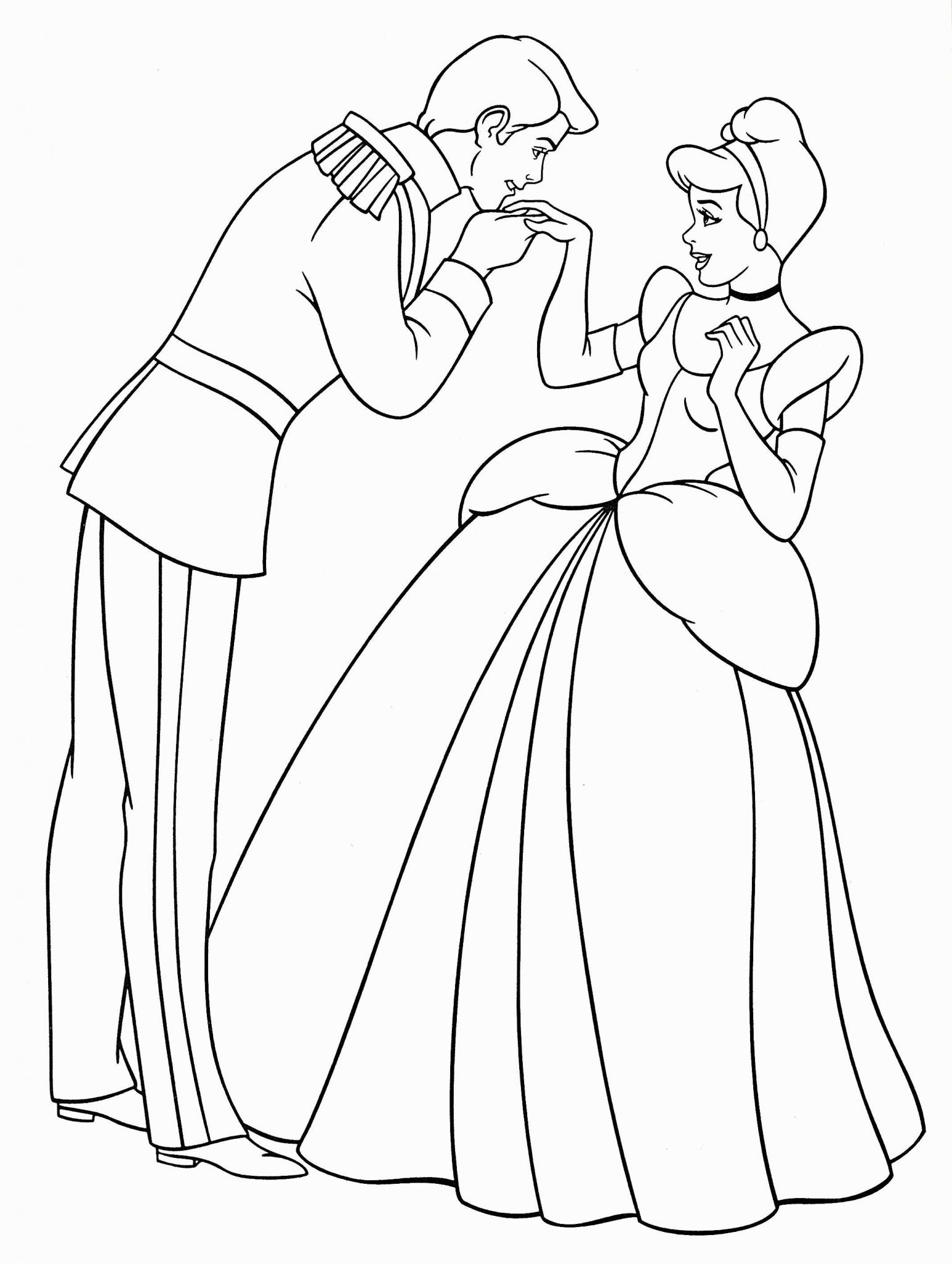 Prince Princess Coloring Page | BubaKids.com