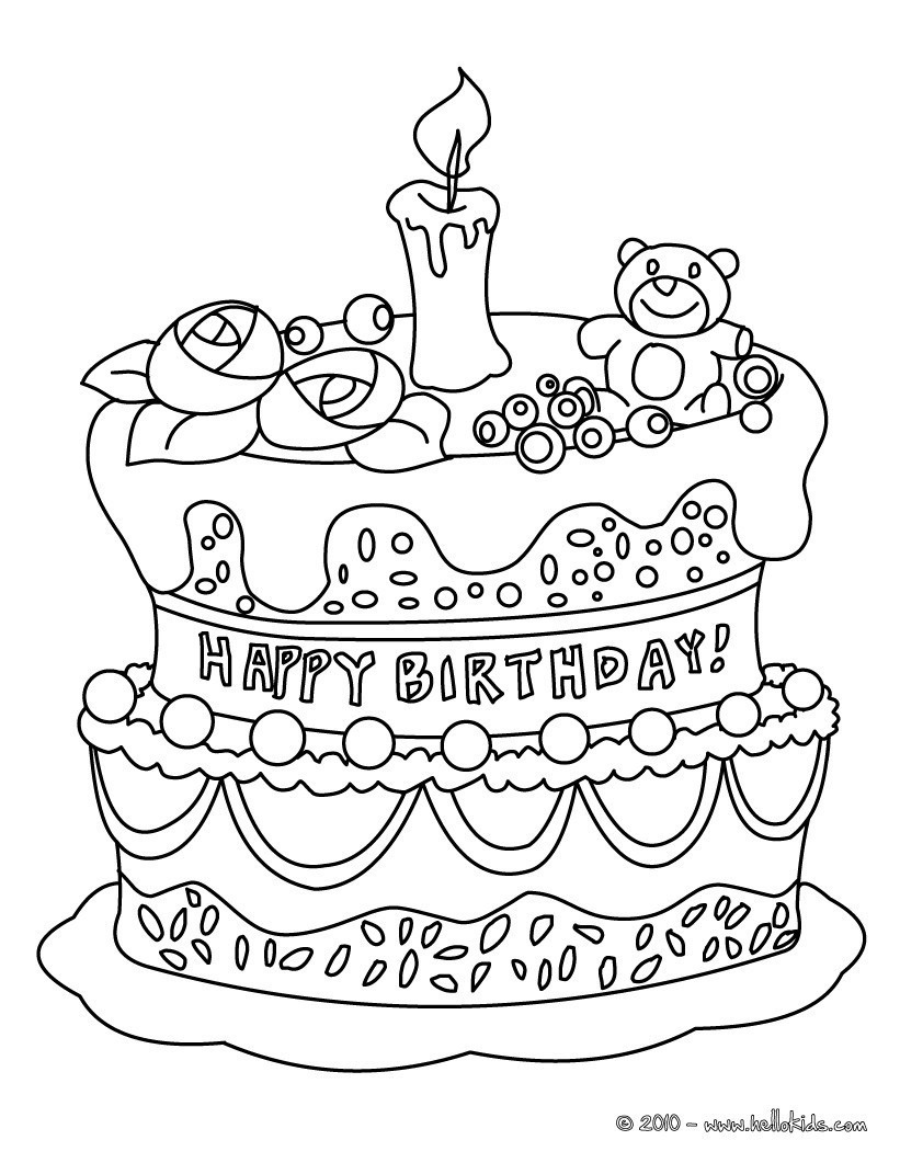 Princess Cake Coloring Page