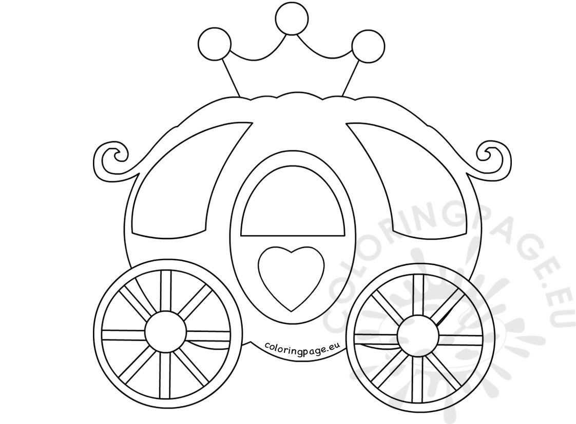 Princess Carriage Coloring Page Wallpaper