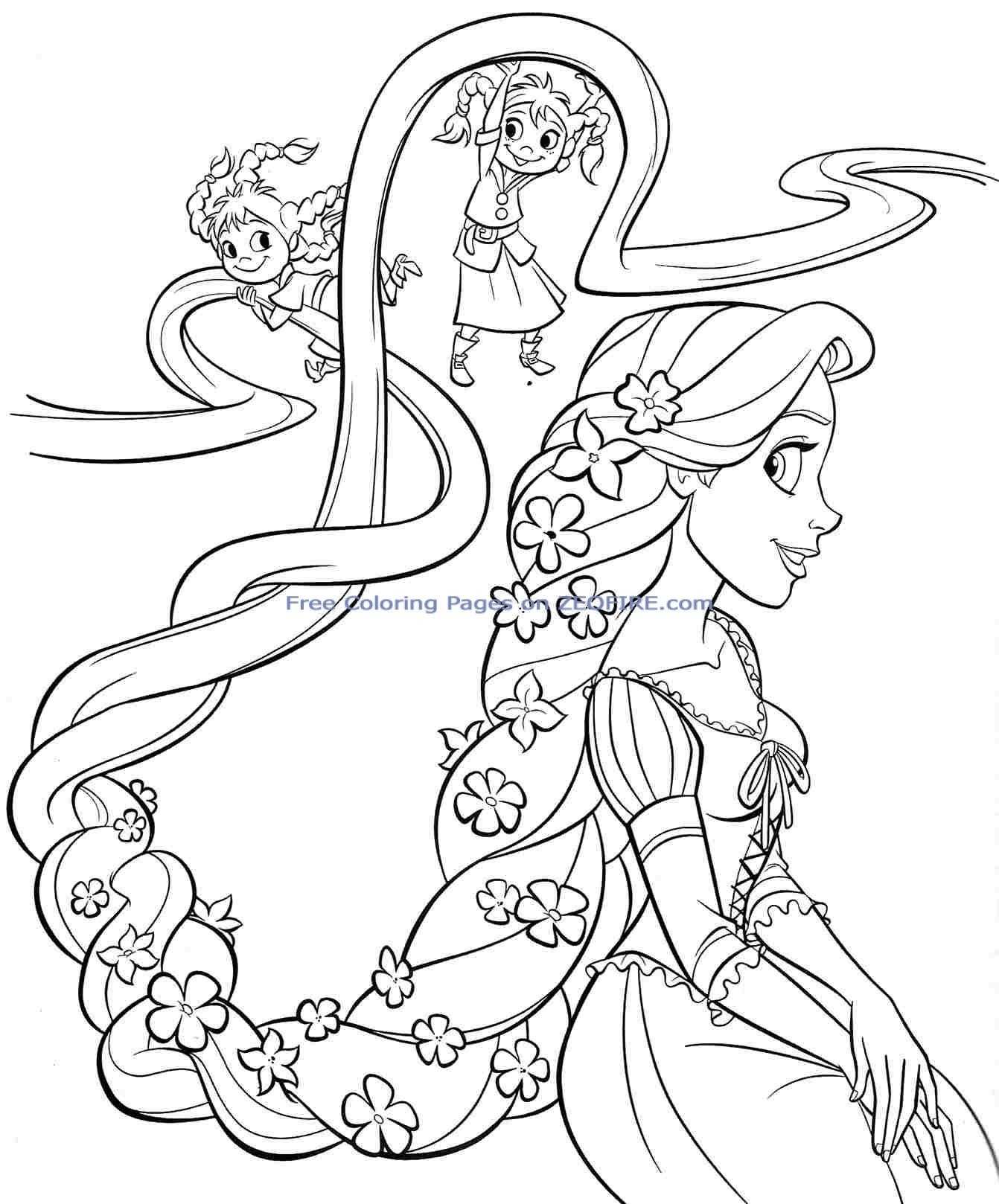 Princess Coloring Pages Tangled Wallpaper