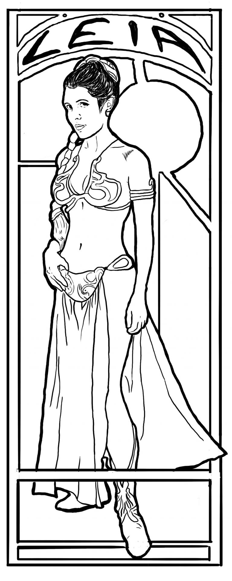 Princess Leia Coloring Pages Printable - BubaKids.com