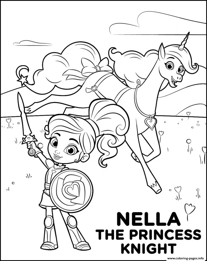 Princess Nella Coloring Pages - BubaKids.com