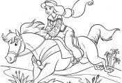 Princess Riding Horse Coloring Page Princess Riding Horse Coloring Page
