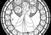 Princess Stained Glass Coloring Pages Princess Stained Glass Coloring Pages