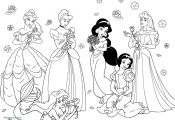 Princess with Dog Coloring Page Princess with Dog Coloring Page