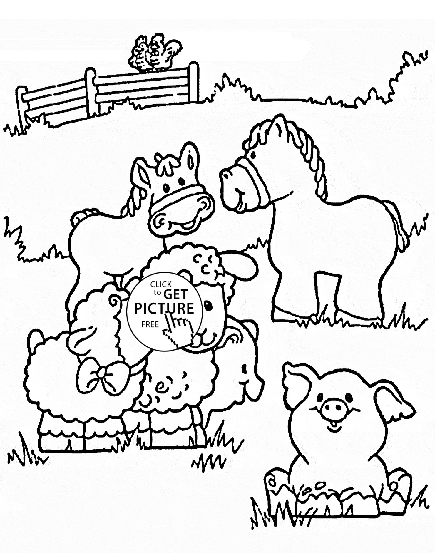 Printable Farm Animals Coloring Pages Wallpaper