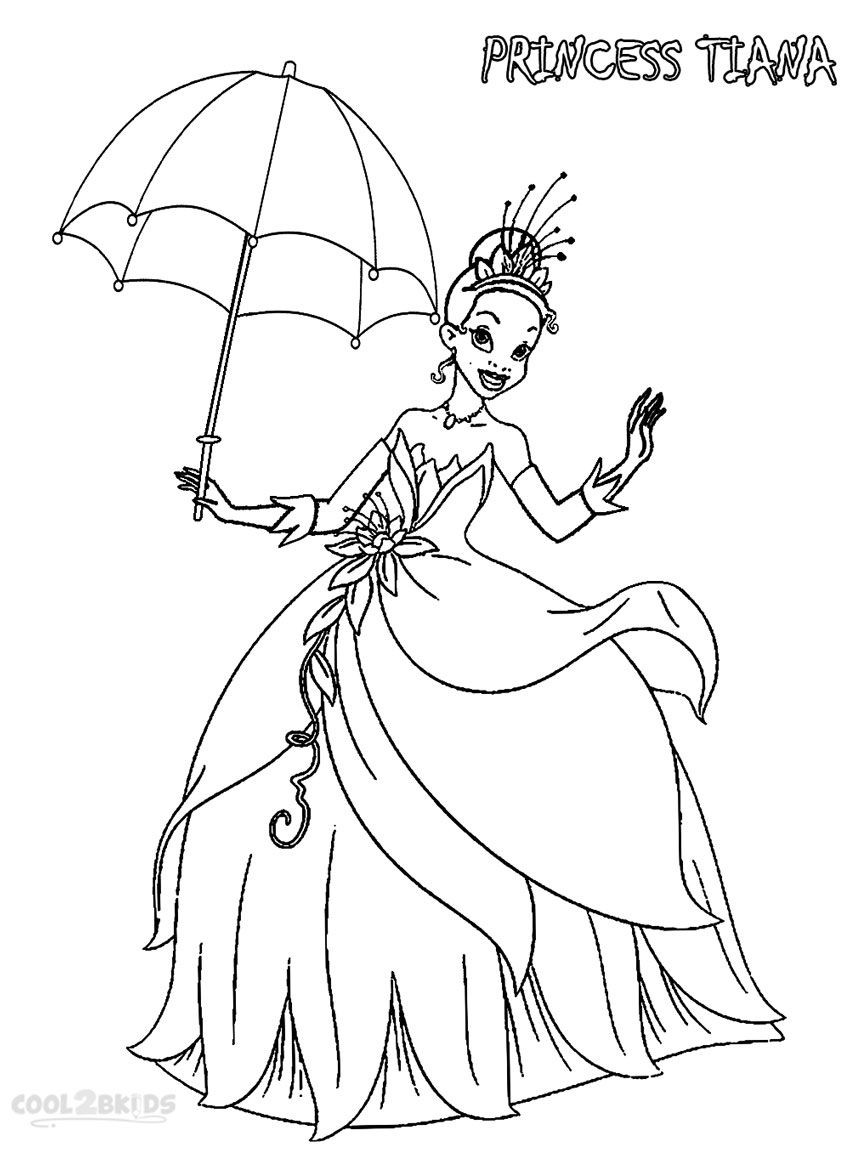 Printable Princess and the Frog Coloring Pages Wallpaper