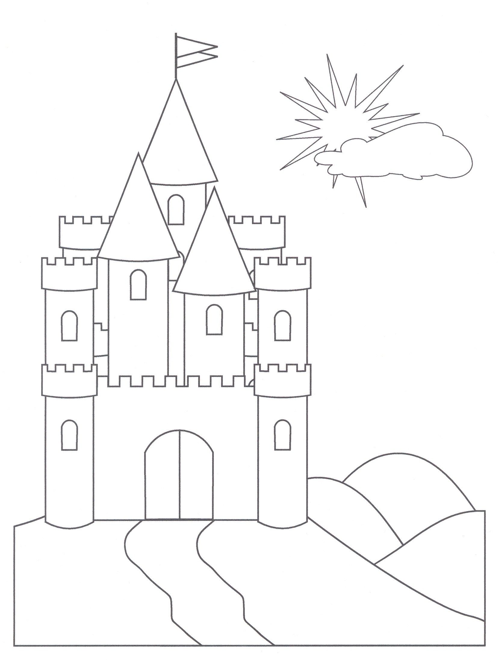 Printable Princess Castle Coloring Pages Wallpaper