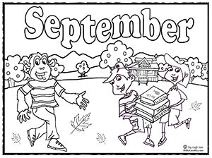 september coloring sheets and activities | Back To School September Coloring Pag…