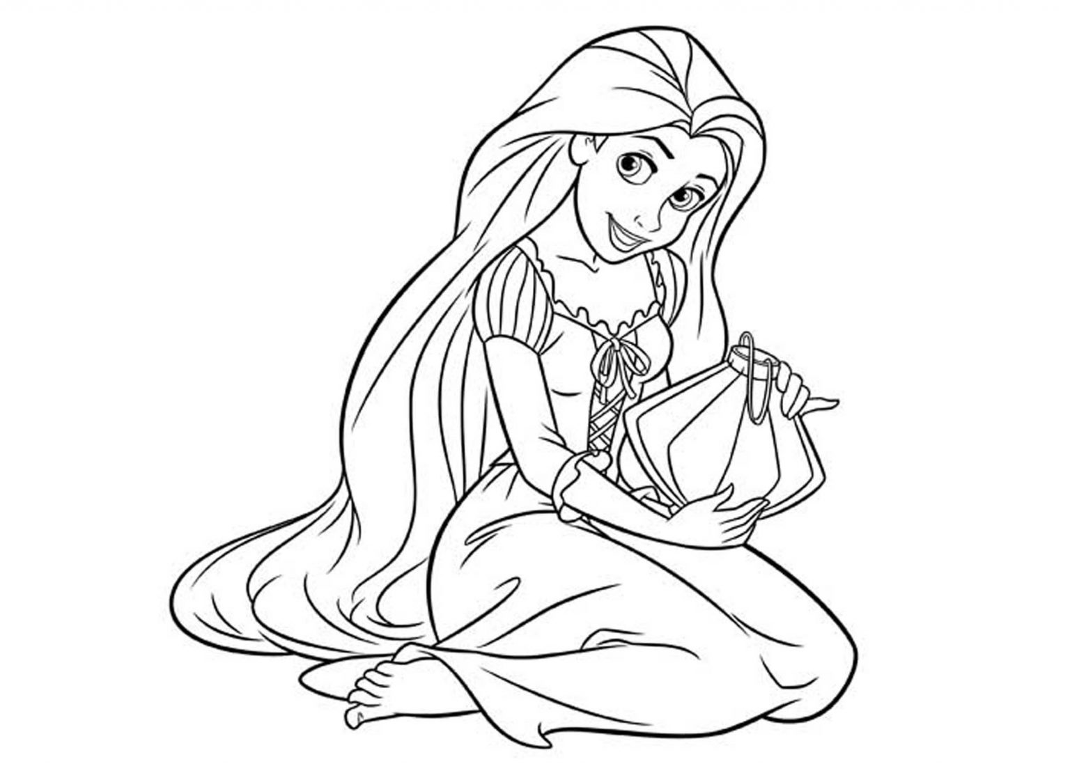 Simple Princess Coloring Pages | BubaKids.com