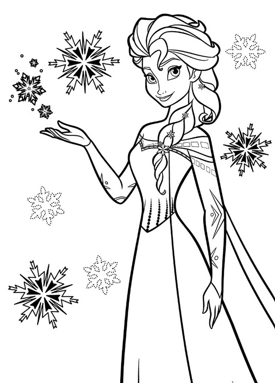 Snow Princess Coloring Pages Wallpaper