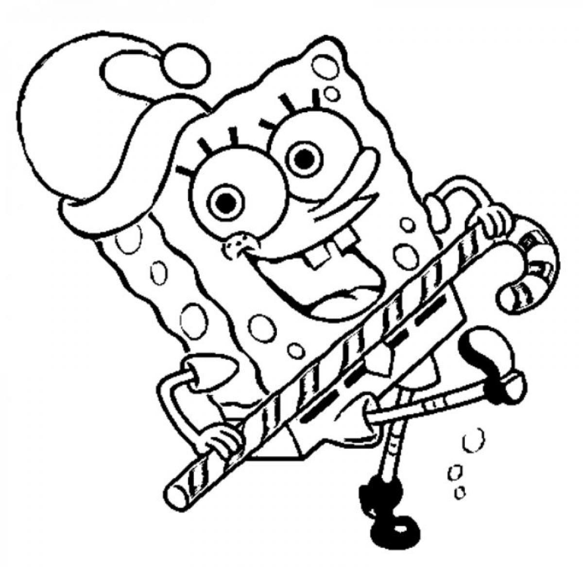Spongebob and Patrick Christmas Coloring Pages Wallpaper
