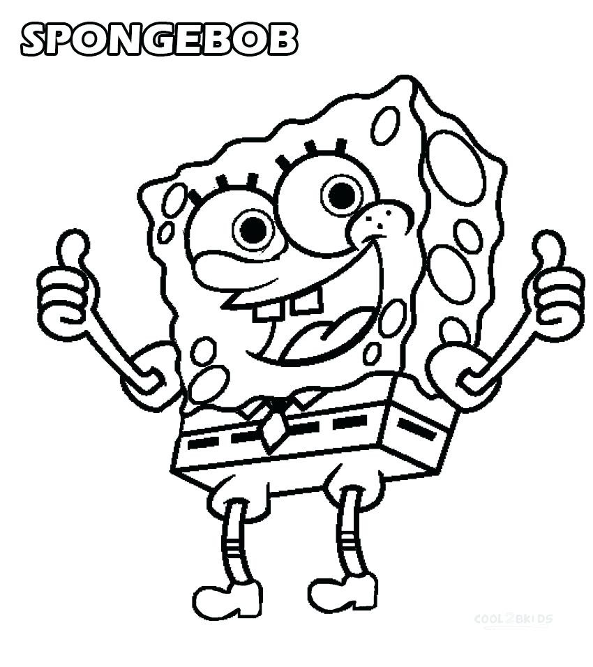Spongebob Coloring Pages A4 Wallpaper