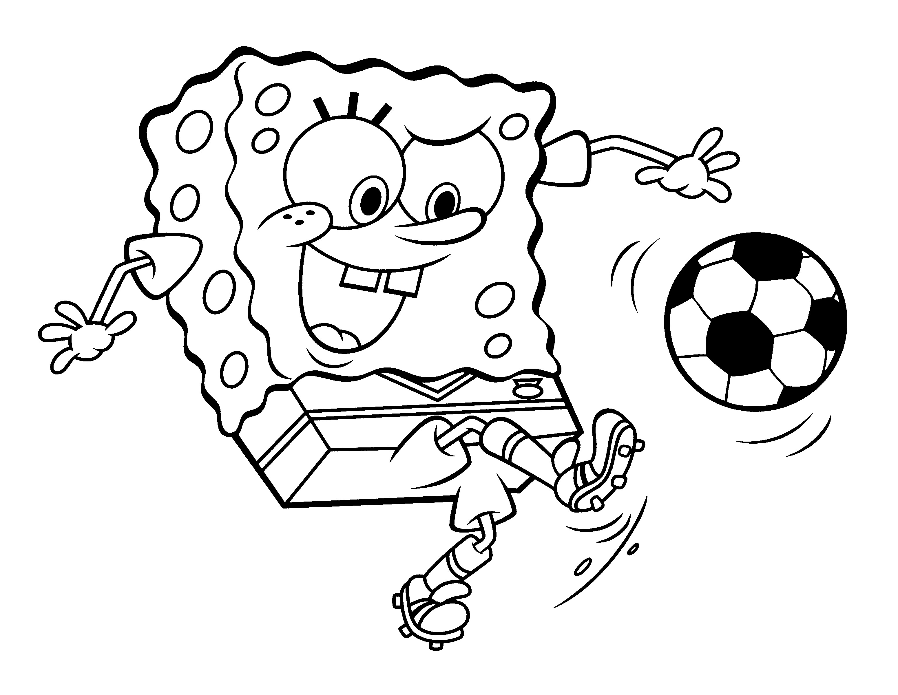 Spongebob Football Coloring Pages Wallpaper