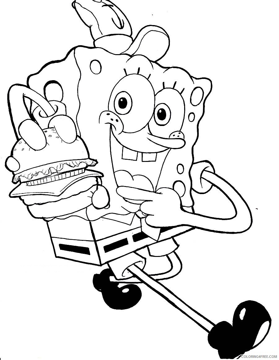 Spongebob Krabby Patty Coloring Pages Wallpaper