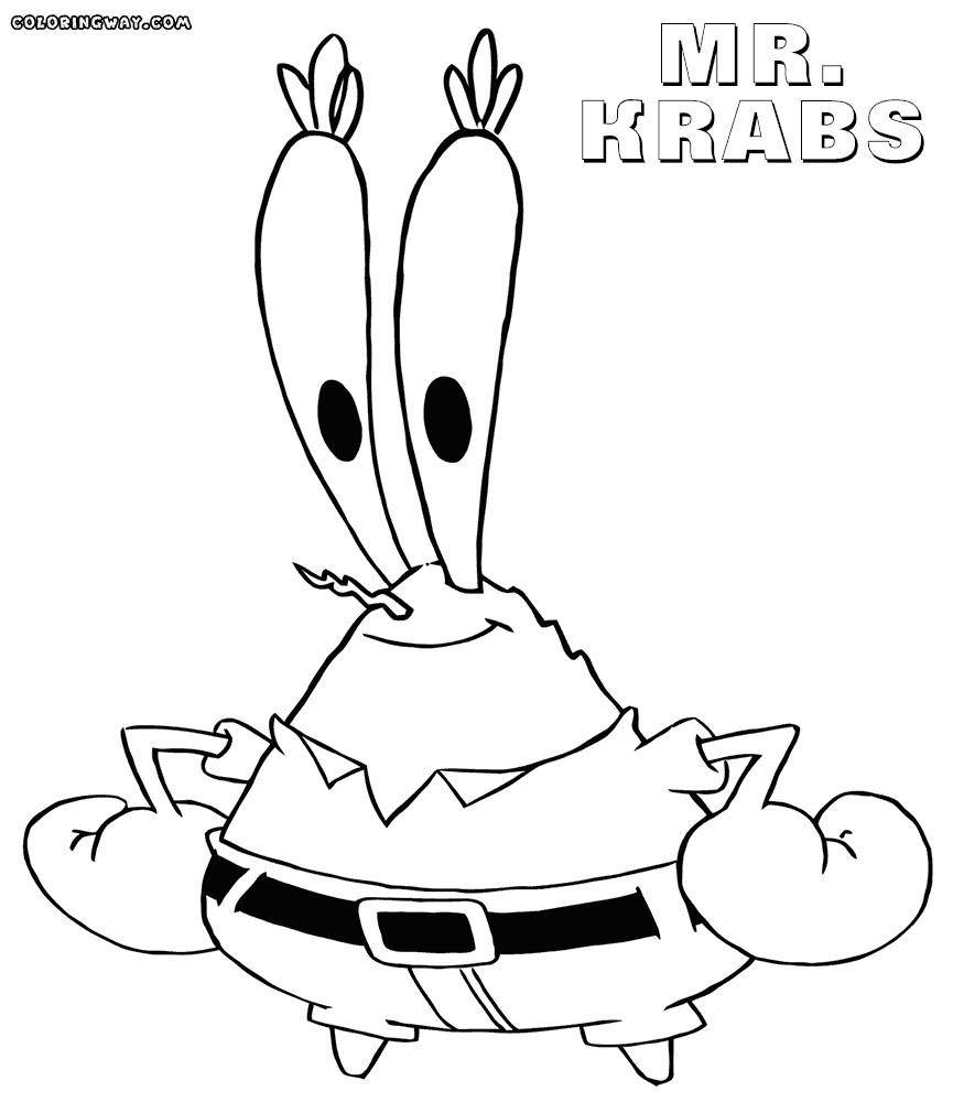 Spongebob Mr Krabs Coloring Pages