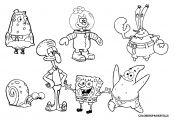 Spongebob Patrick Squidward Coloring Pages Spongebob Patrick Squidward Coloring Pages