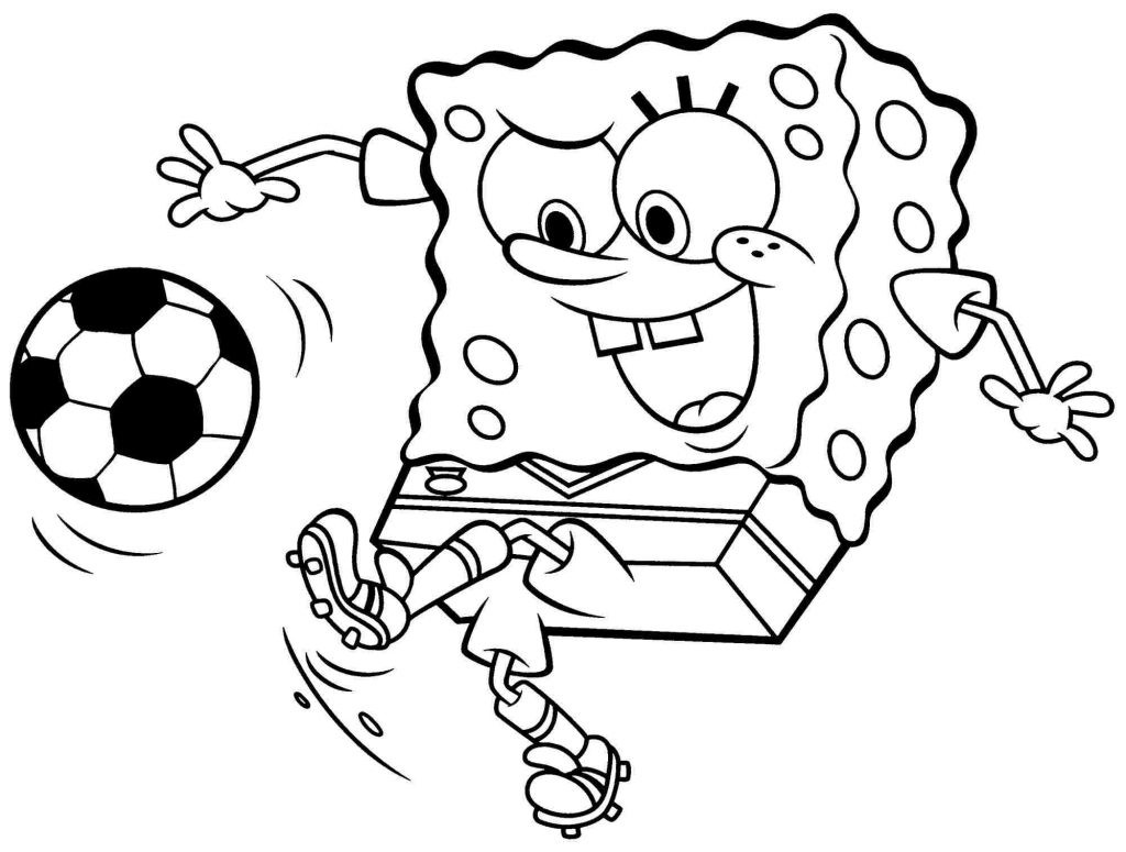 Spongebob soccer Coloring Pages Wallpaper