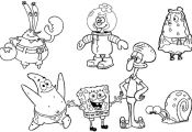 Spongebob Squarepants and Friends Coloring Pages Spongebob Squarepants and Friends Coloring Pages