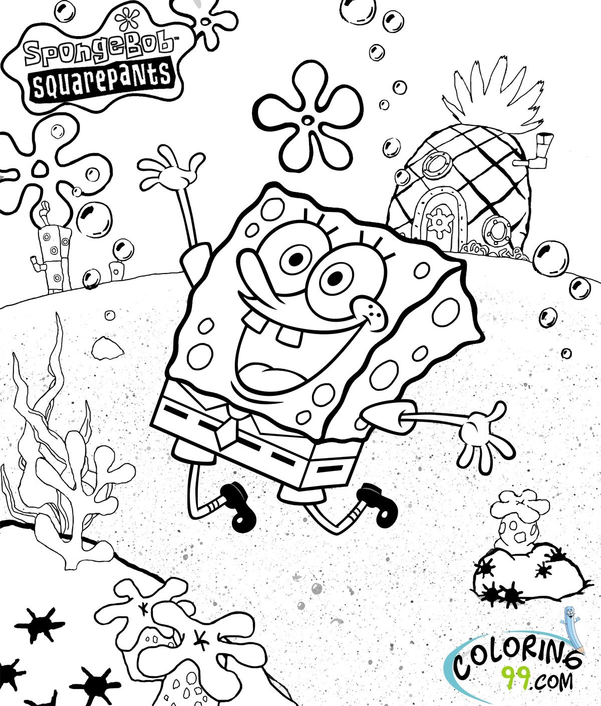 Spongebob Squarepants Easter Coloring Pages Wallpaper